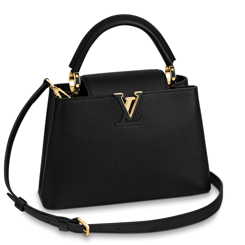 Louis Vuitton CAPUCINES BB Taurillon Leather Bag M94755 Black